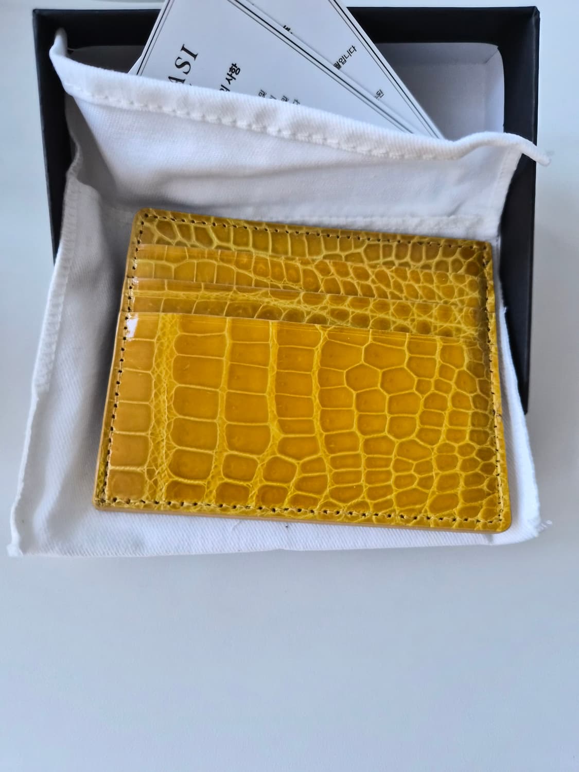 리얼악어가죽 카드지갑 새상품 상품이미지1