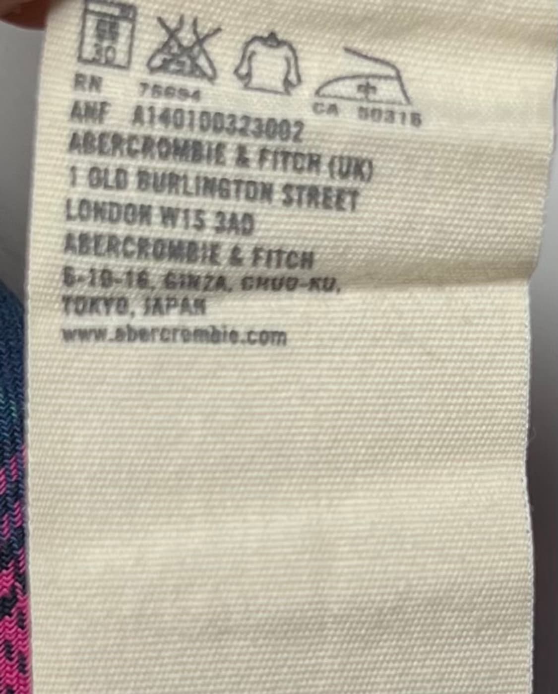 아베크롬비 핑크 체크 셔츠 상품이미지5