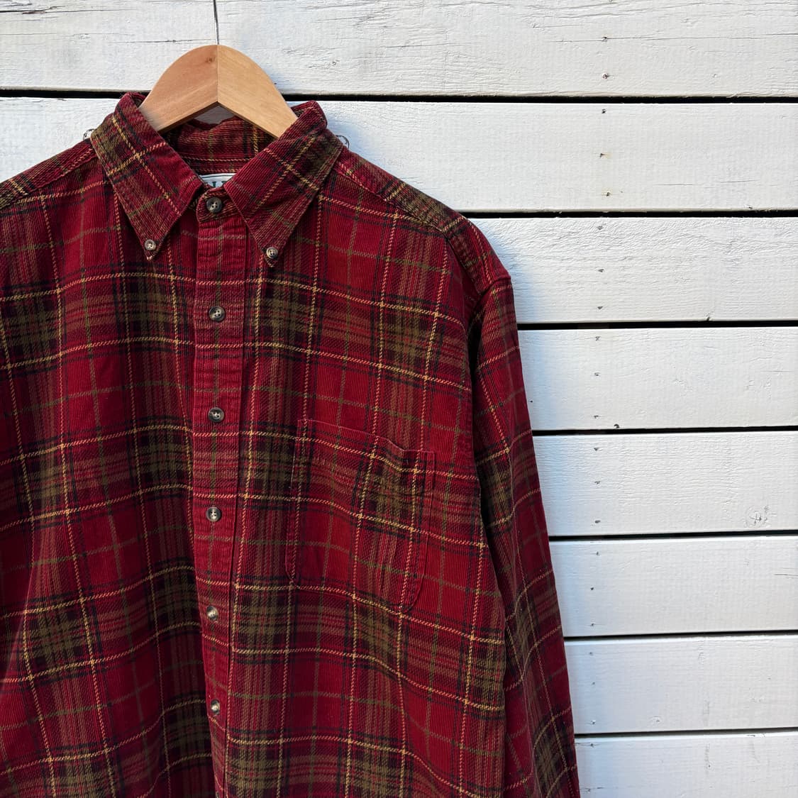 L.L.bean 엘엘빈 체크 코듀로이 골덴 셔츠 상품이미지3