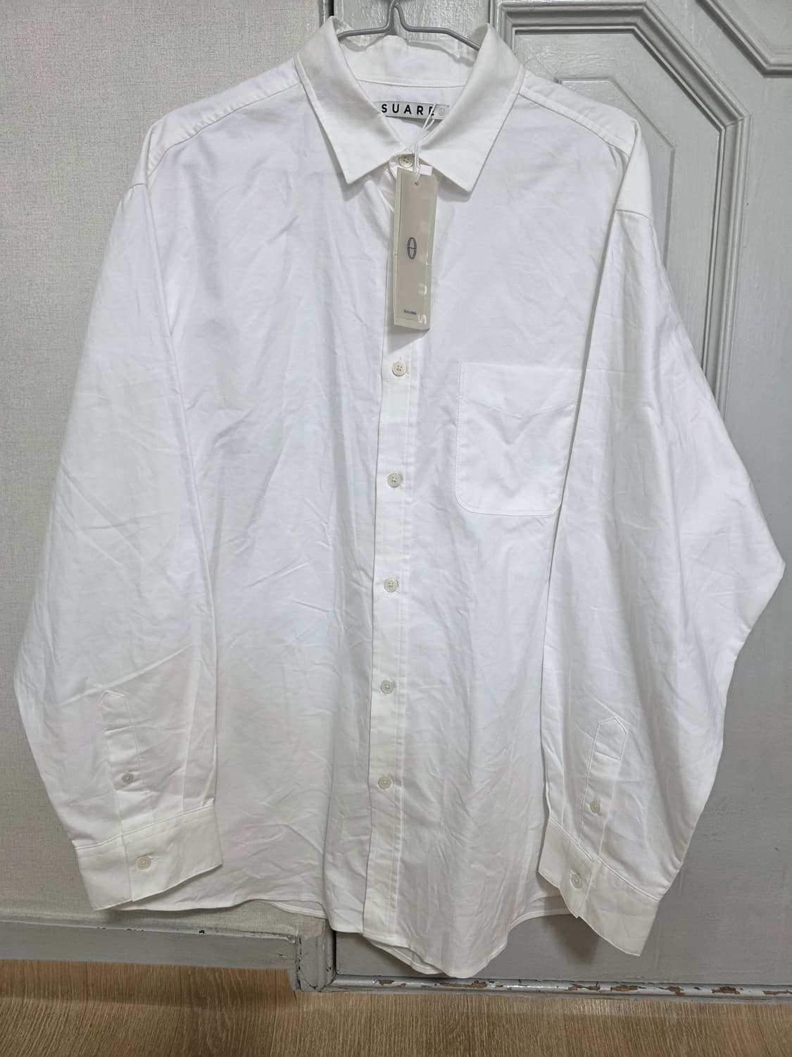[새제품] 수아레 화이트 옥스포드 셔츠 L 상품이미지1