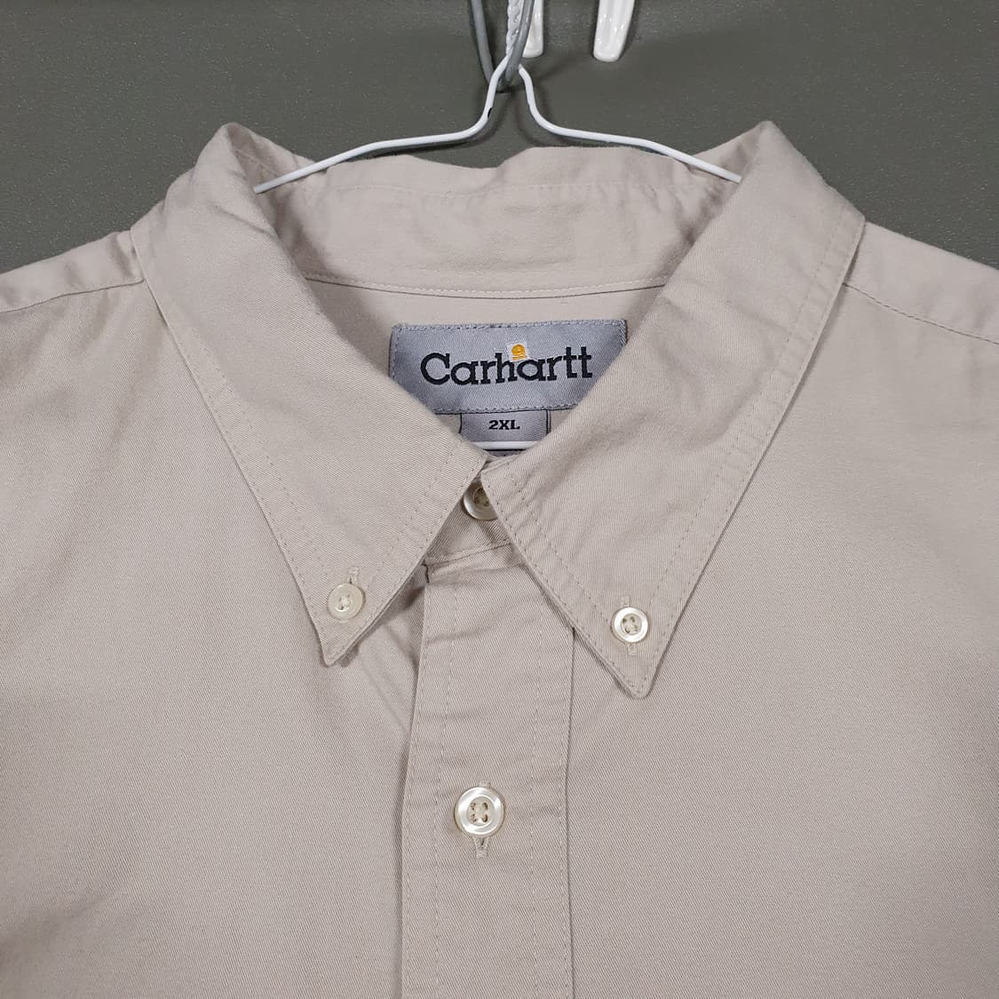 실측 3XL 빅사이즈 칼하트 크림 포켓 워크 셔츠 긴팔 남방 크림 베이지 상품이미지4