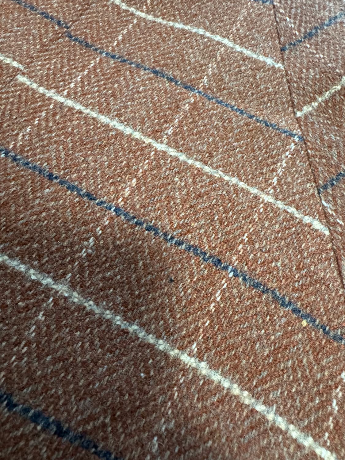 브라운헤링본 체크 롱코트(L) 상품이미지6