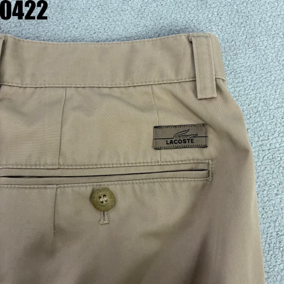 라코스테 베이지 면 와이드 팬츠 32 상품이미지1