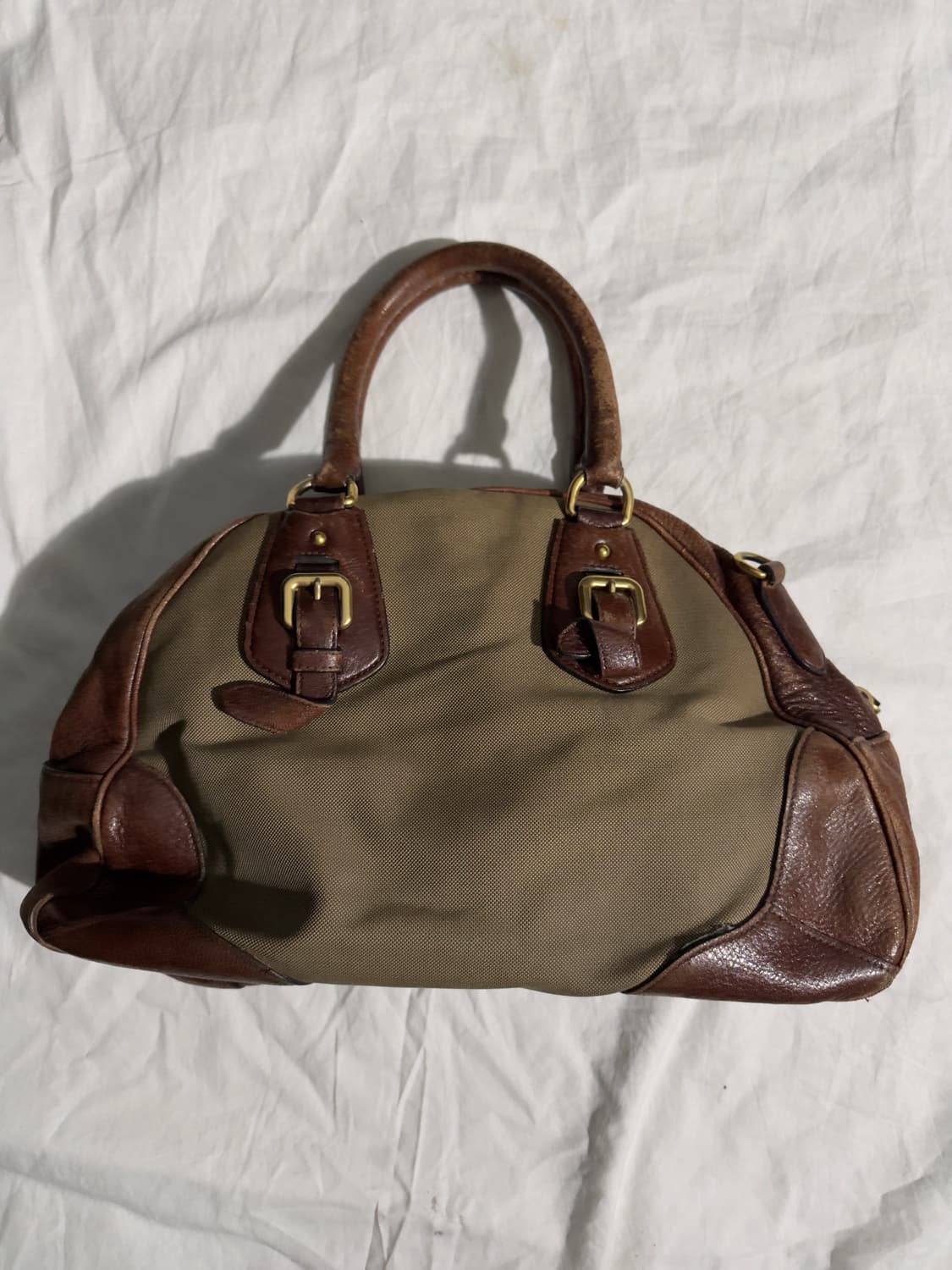 프라다 자가드 코튼 키 락 볼링백 상품이미지4