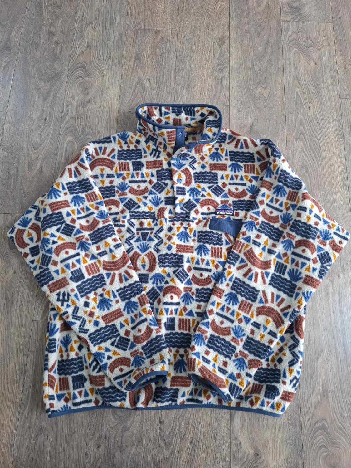 XL 파타고니아 신칠라 아즈텍 패턴 플리스 풀오버 상품이미지1