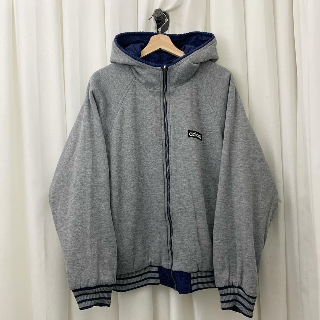 아디다스 블루 그레이 리버시블 점퍼 상품이미지5
