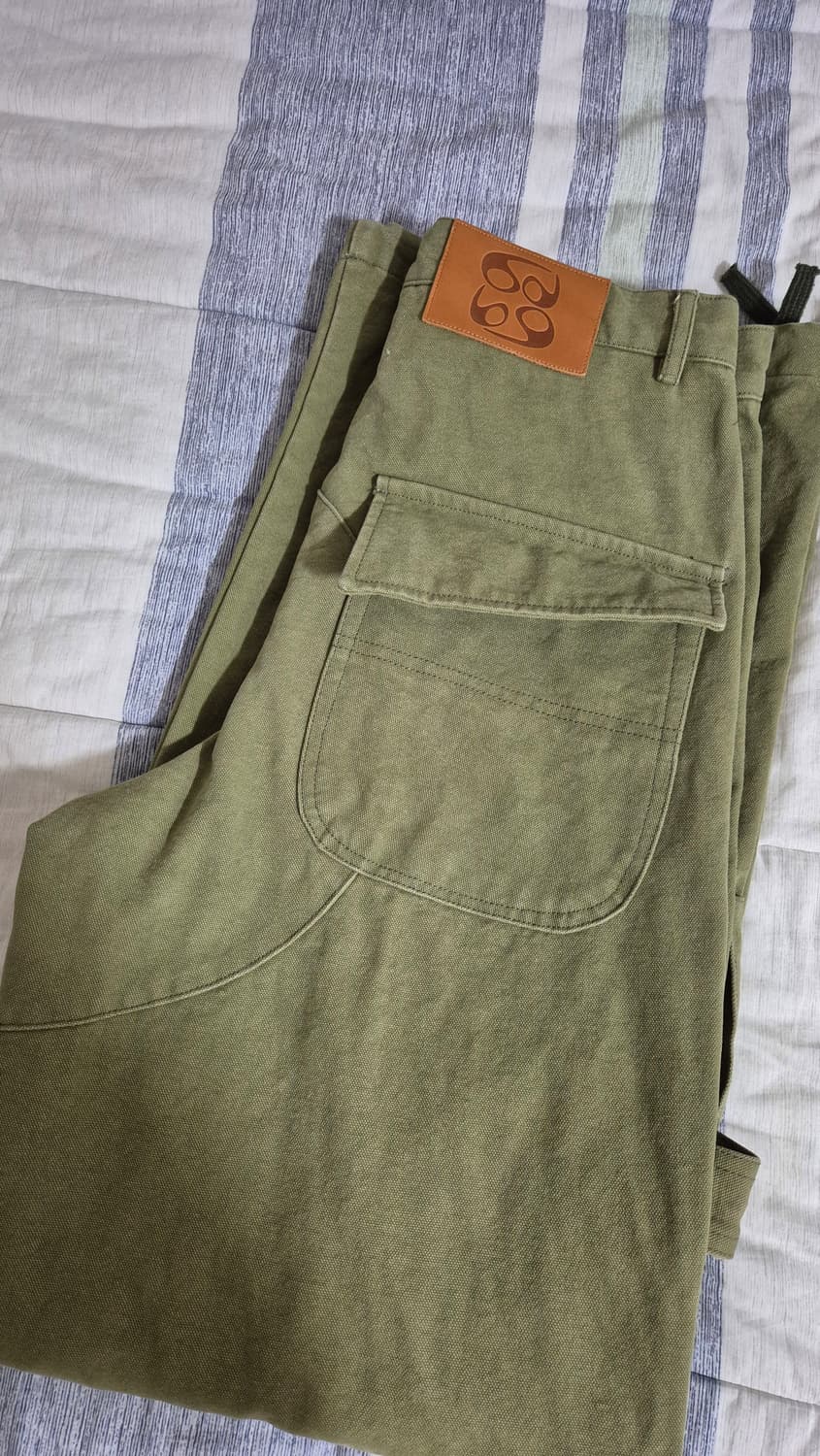 9999아카이브 오블리크 카고팬츠 워시드카키 1사이즈 상품이미지2