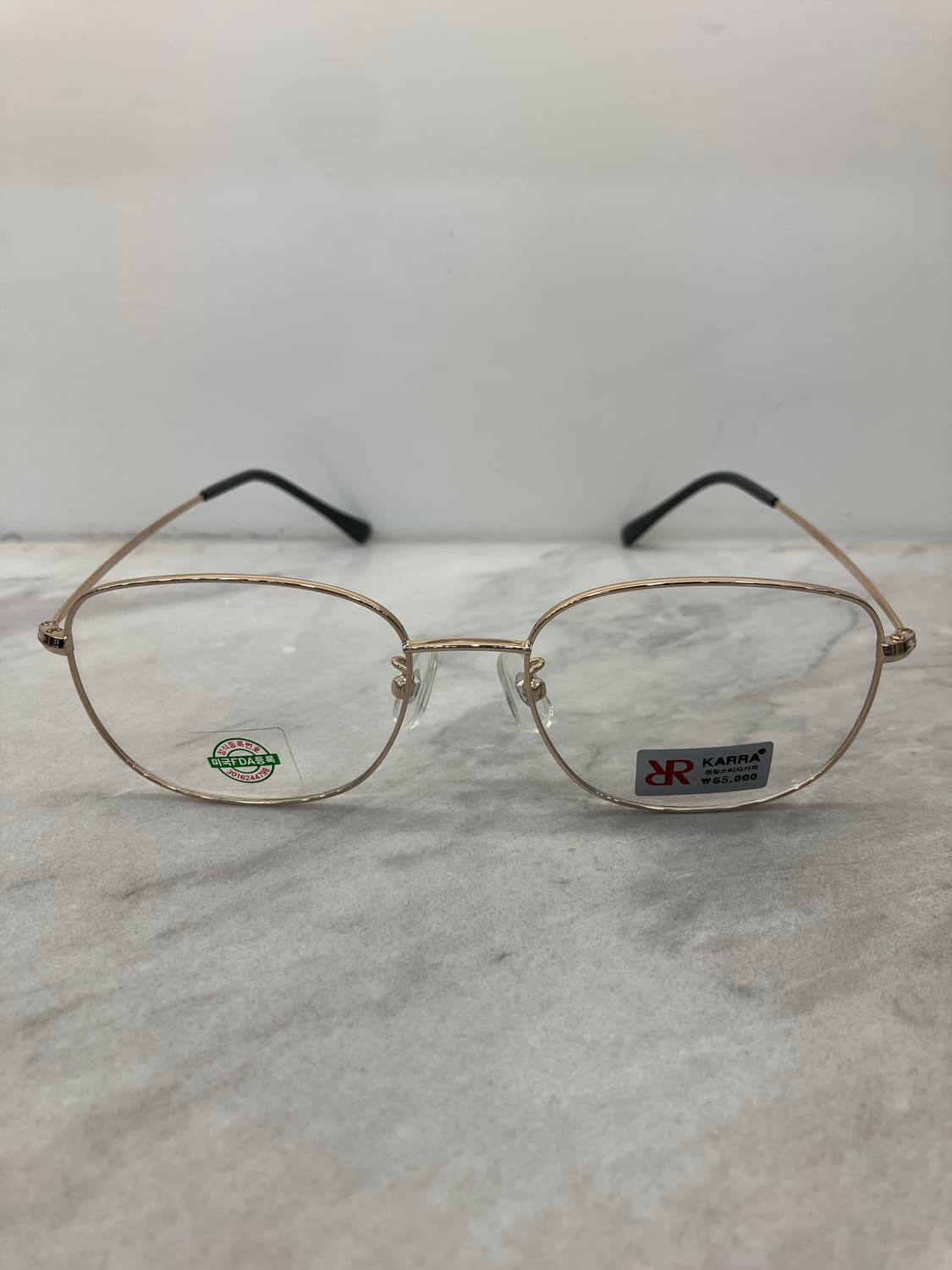 카라 KARRA 골드 소프트 스퀘어 메탈테 안경75 상품이미지6