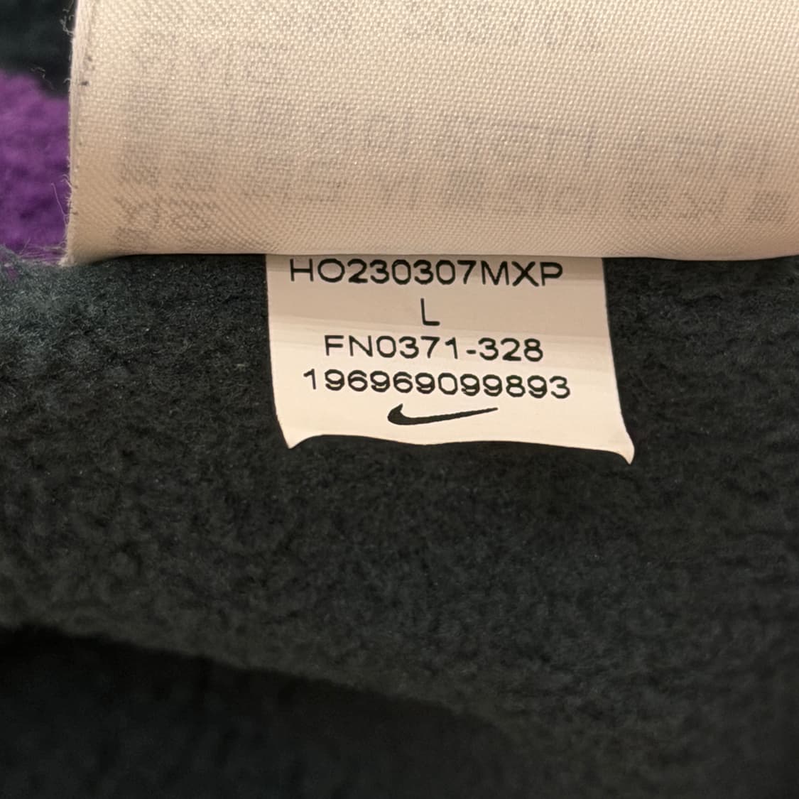 나이키 ACG 폴라텍 울프 트리 풀오버 후드 딥 정글 퍼플 잉크 L 상품이미지6