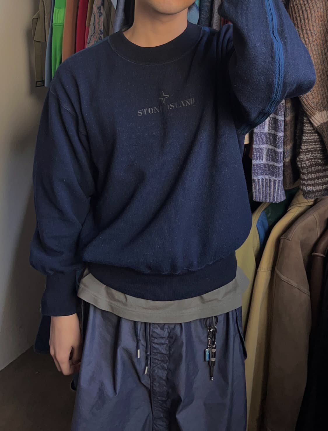 80s 스톤아일랜드 아카이브 센터 로고 니트 스웨터 상품이미지2