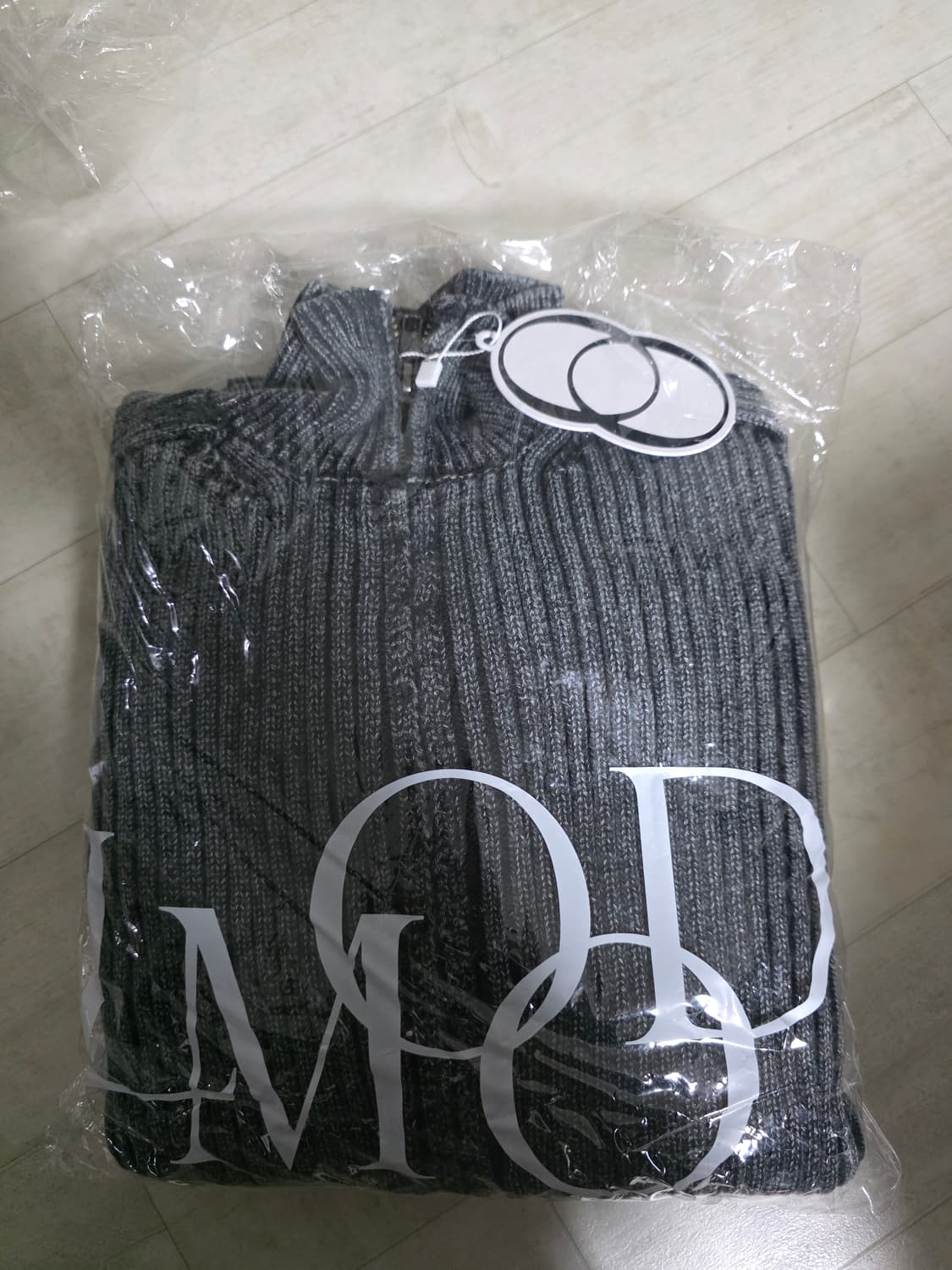 엘무드 피스 다이드 니트 집업 스테인차콜 44 상품이미지3