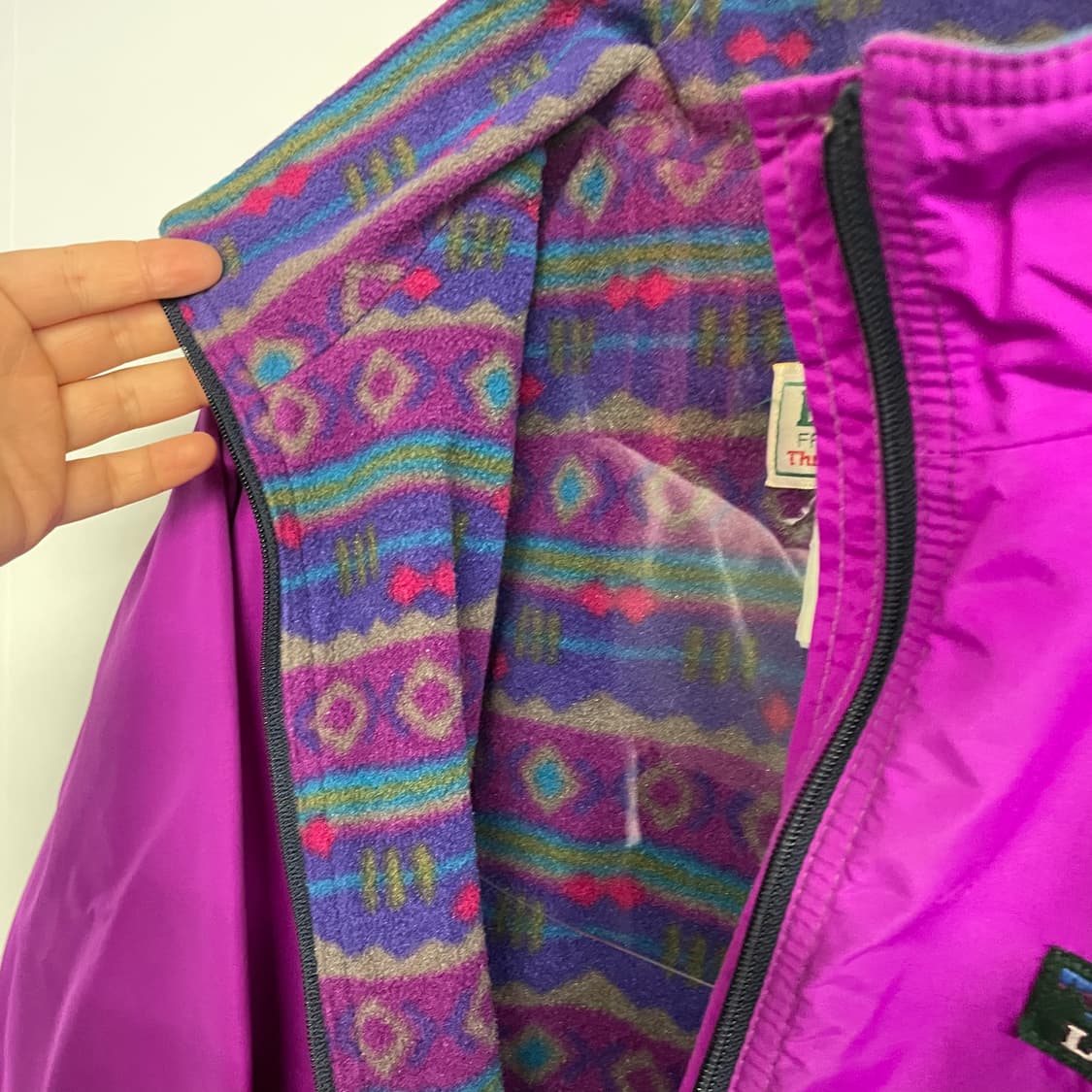 90s 엘엘빈 아즈텍 나일론 웜업 자켓 상품이미지6