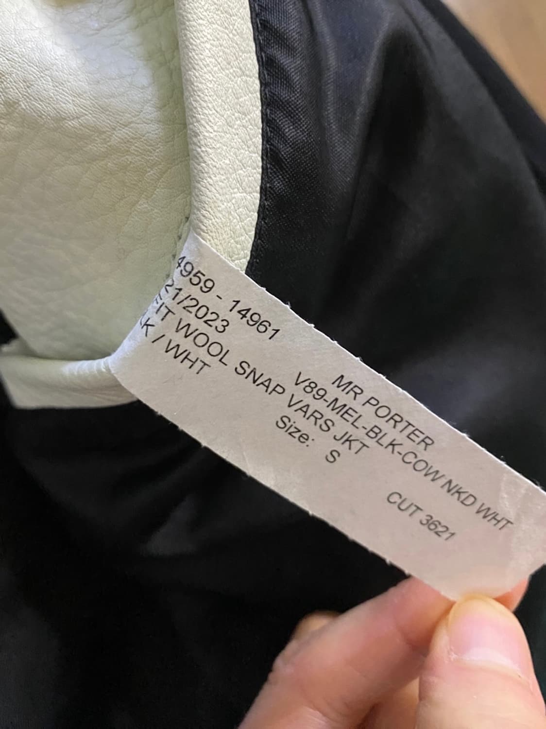 골든베어 / 테디자켓 바시티 검흰 / S (95-1 상품이미지6