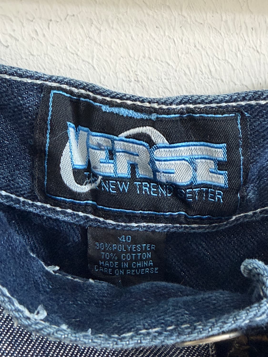 Verse 실버 데님 패치워크 힙합 팬츠 상품이미지6