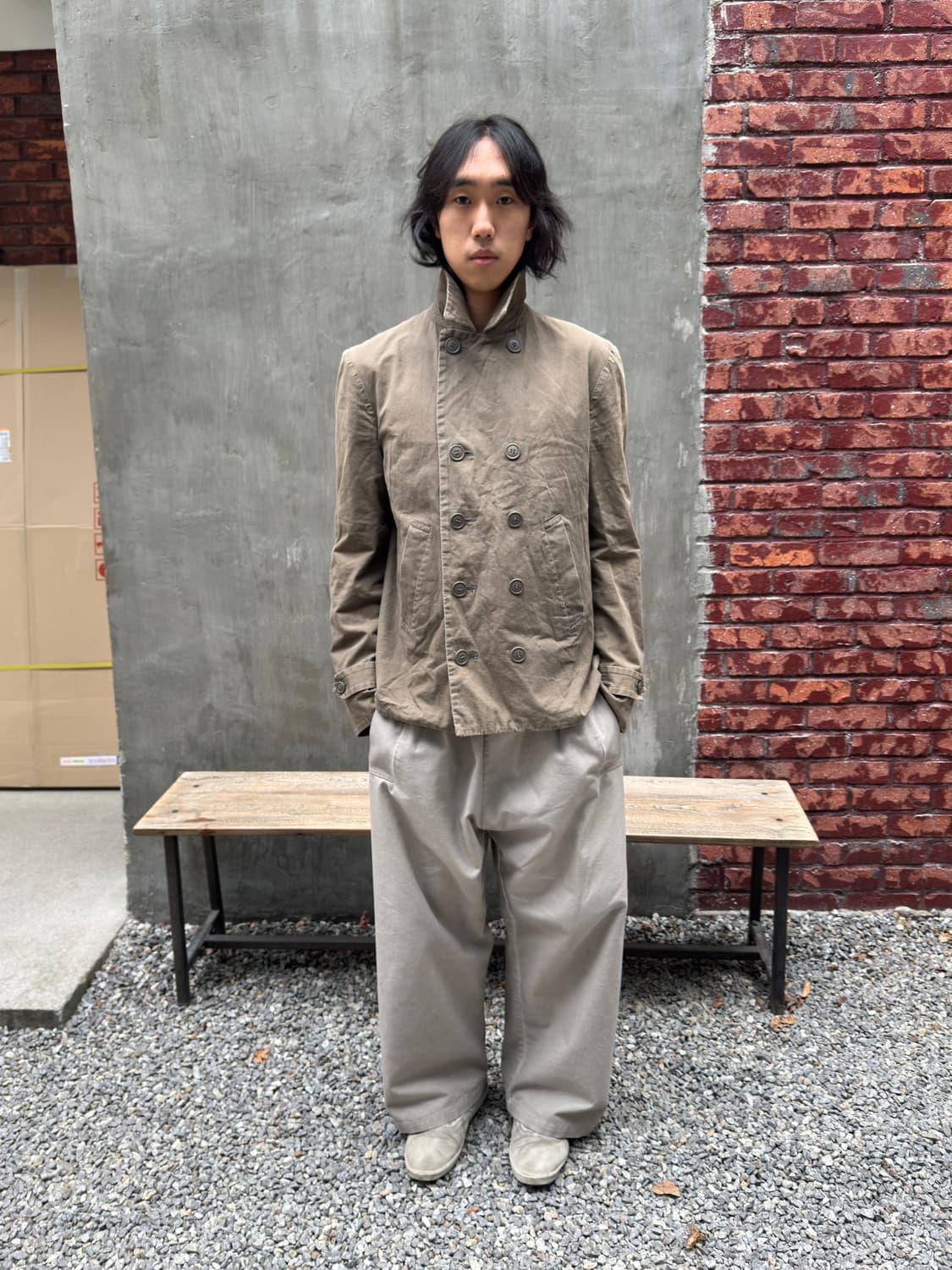 comme des garcons homme plus pea coat(L) 상품이미지6