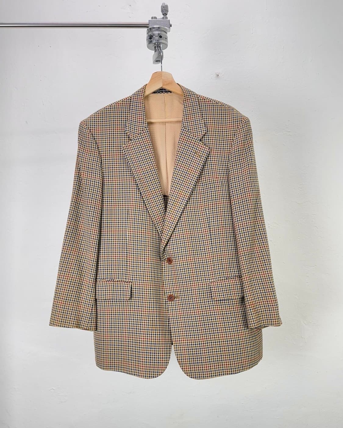 이브 생로랑 뿌르 옴므 숄패드 건클럽 체크 블레이저  상품이미지1