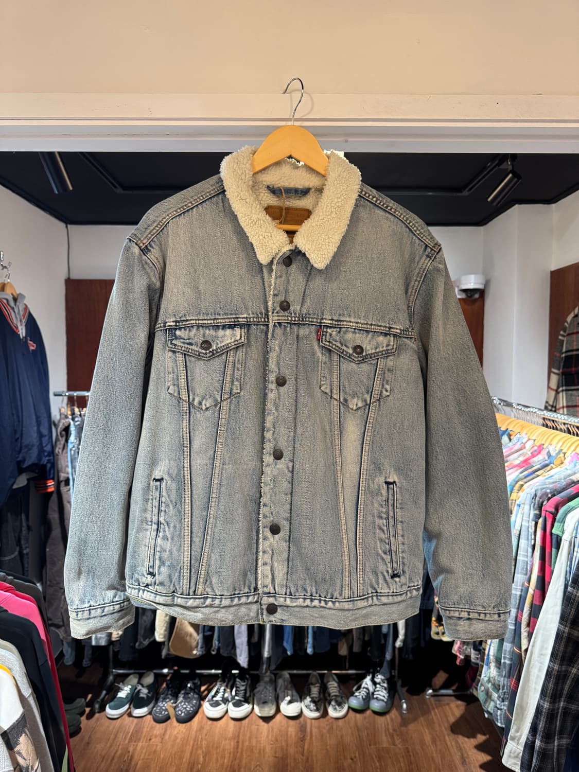 리바이스 프리미엄 데님 양털 자켓 L 상품이미지1