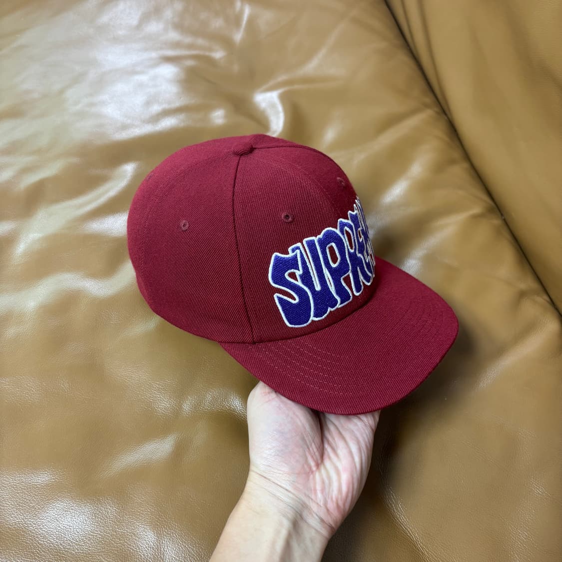 Supreme 슈프림 워시드 버건디 6패널 볼캡 모자 (Burgundy) 상품이미지3
