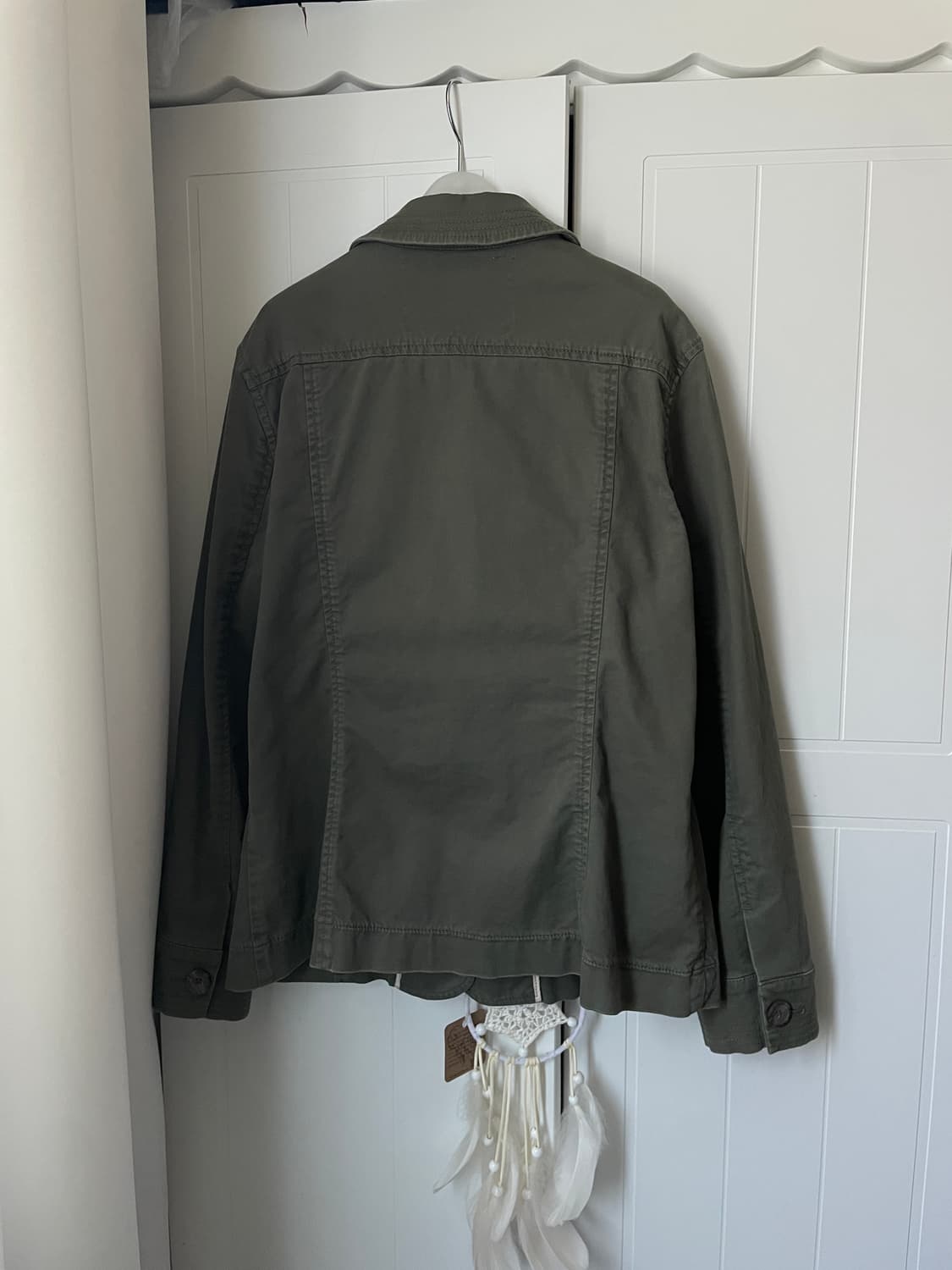 빈티지 버튼 코튼 자켓 카키 밀리터리 상품이미지2