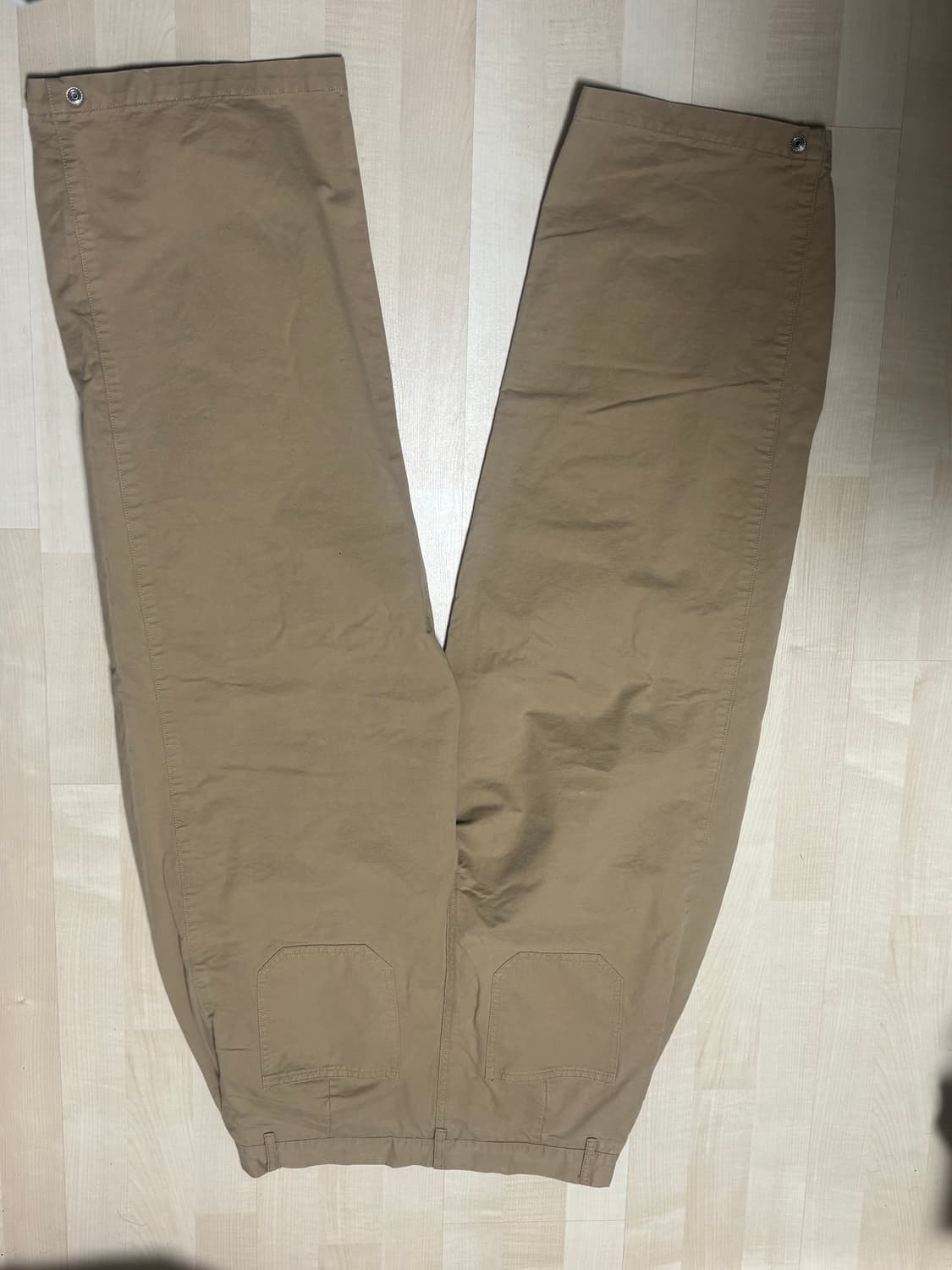 트릴리온 사이드 턱 스냅 버튼 와이드 코튼 팬츠 상품이미지3