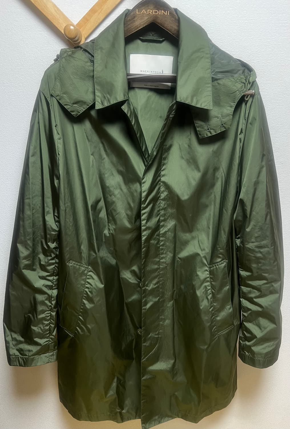 매킨토시 다크 그린 레인 코트 42사이즈 상품이미지1