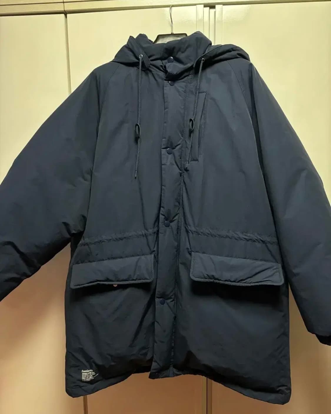 프레쉬서비스 롱후디드다운코트 네이비 상품이미지1