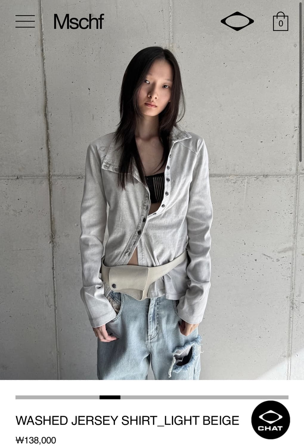 WASHED JERSEY SHIRT_LIGHT BEIGE 상품이미지2