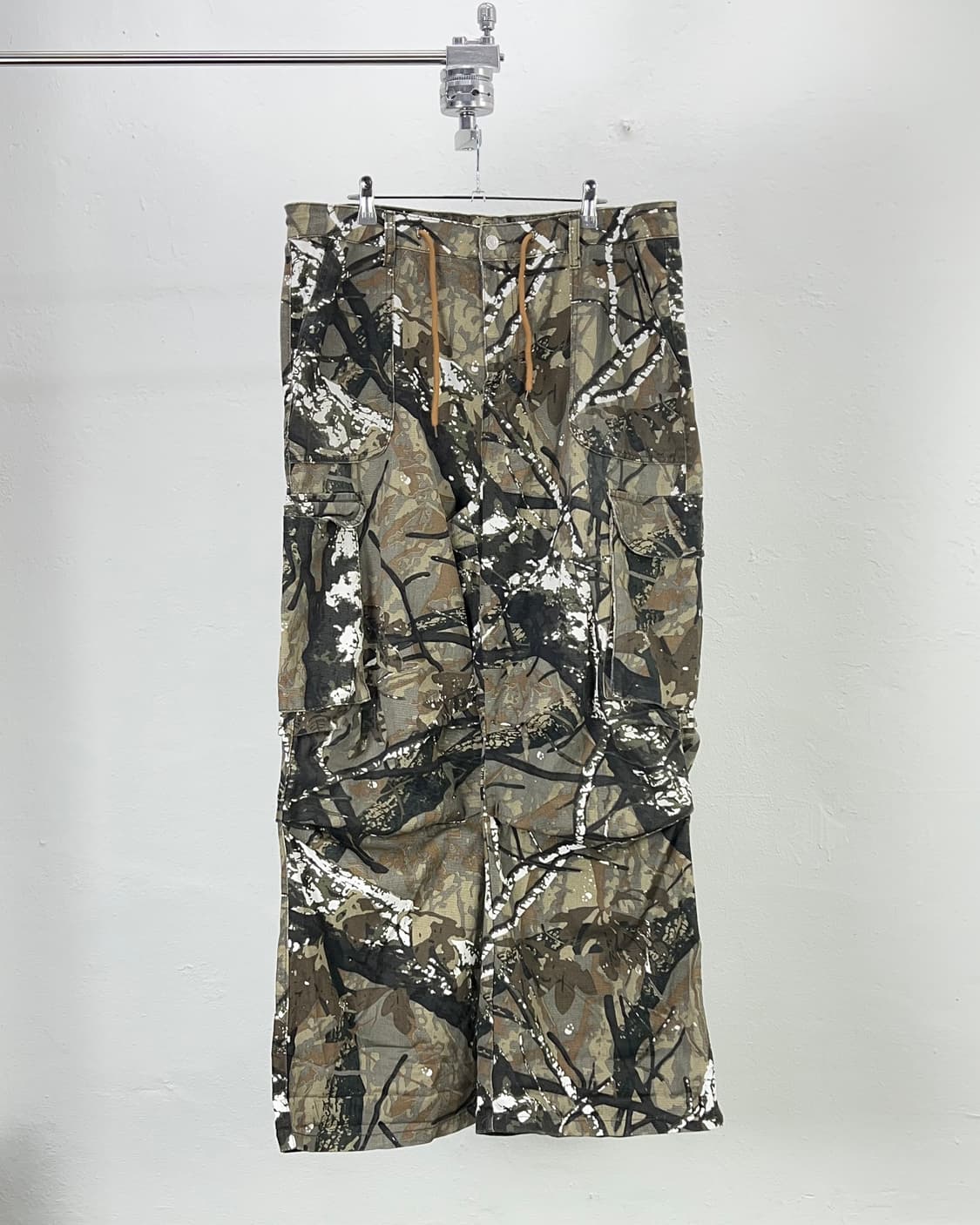 재패니즈 빈티지 리얼 트리 커브드 스트링 카고 팬츠 상품이미지1