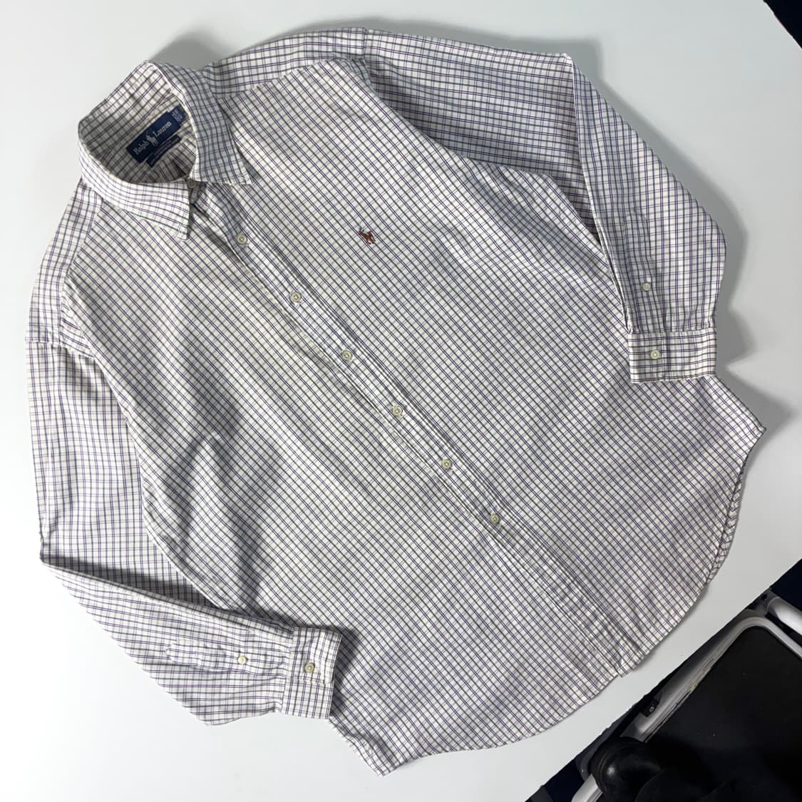 Polo 폴로 랄프로렌 화이트 체크 옥스포드 셔츠 상품이미지2