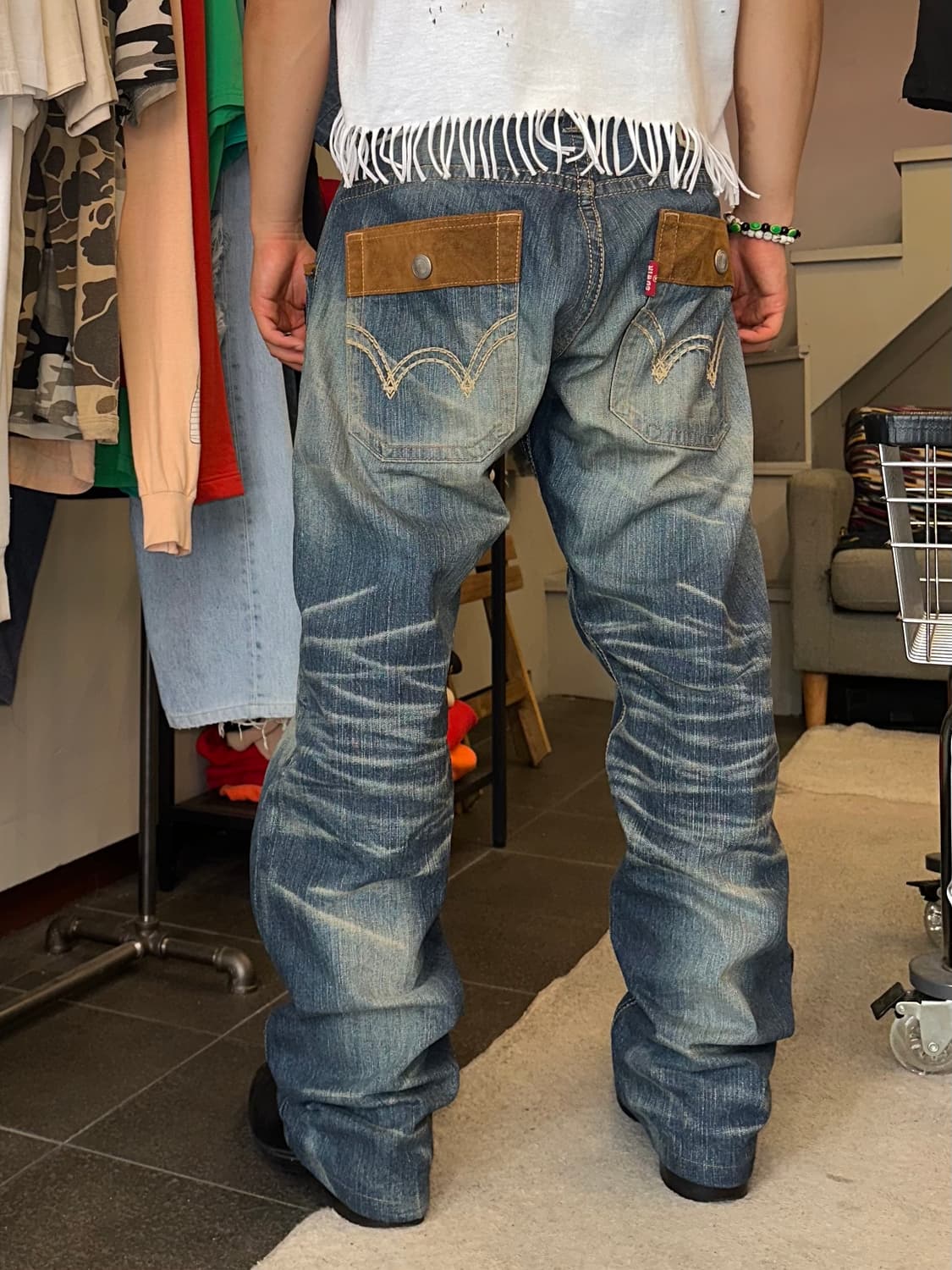 Edwin-XV concho denim washed pants 상품이미지2