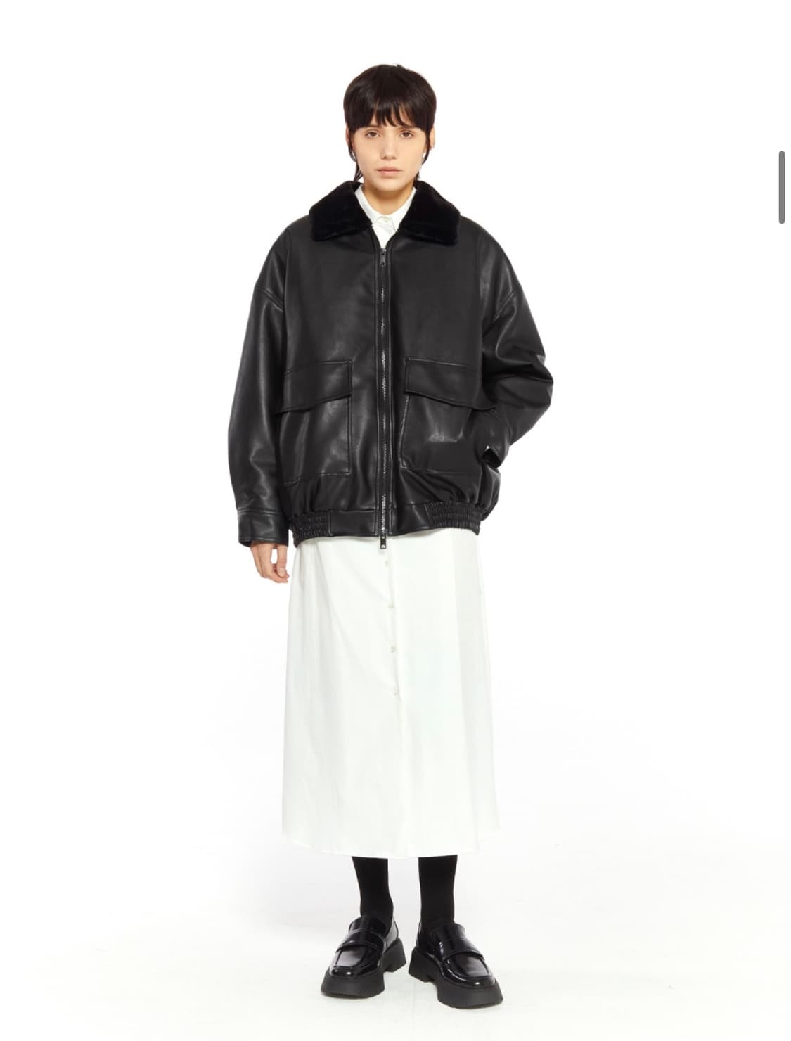 레이디볼륨 비건레더무스탕_버건디(브라운) 상품이미지5