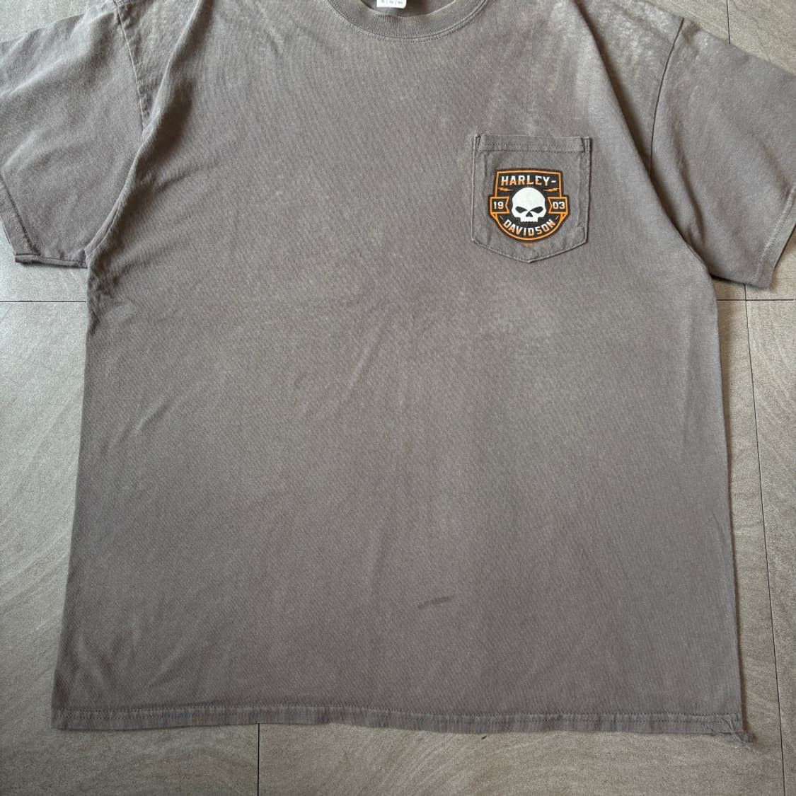 할리데이비슨 정품 페이딩 그레이 반팔 티셔츠 반팔티 상품이미지3