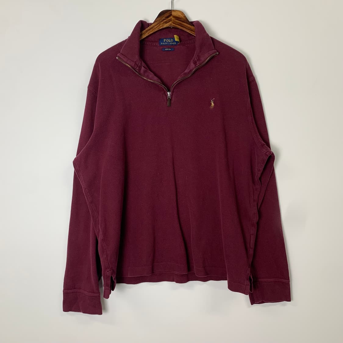  폴로 랄프로렌 QR 신형 버건디 반집업 니트 상품이미지2