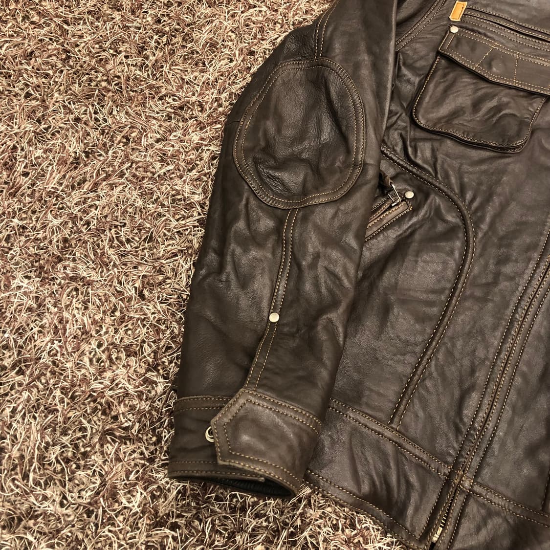 금강 양가죽 멀티 포켓 레더 가죽 자켓  상품이미지3