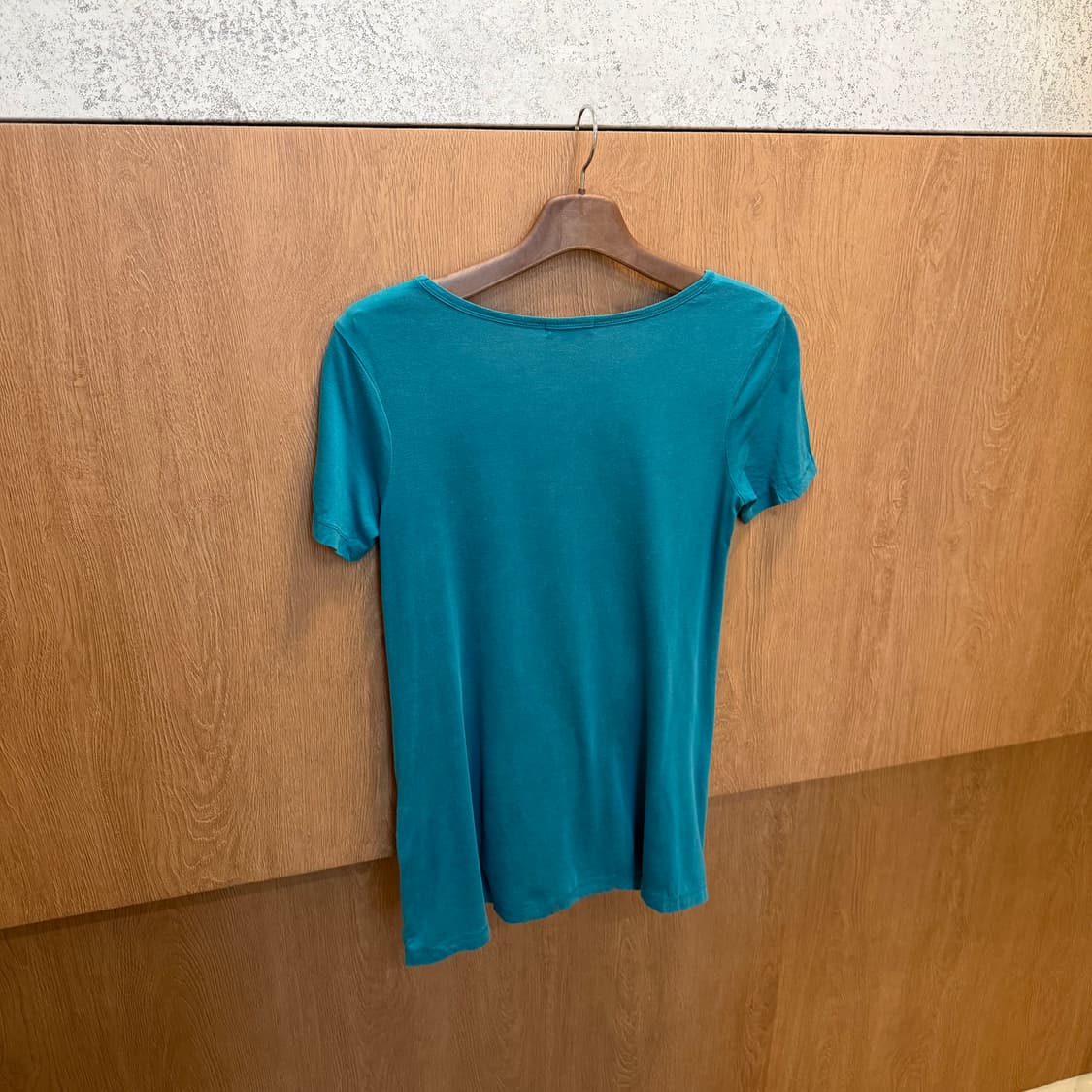 버버리 런던 반팔 롱 티셔츠 사이드 지퍼 디테일 루즈핏 틸 블루 상품이미지2