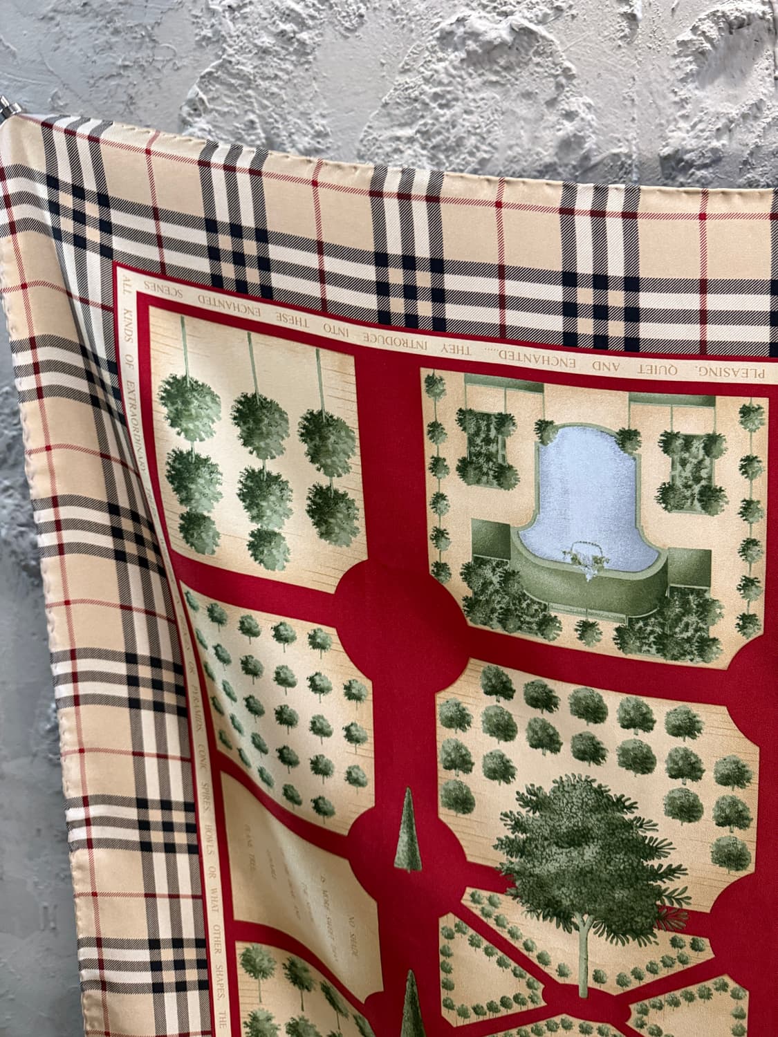 버버리 런던 실크 가든 맵 프린트 스카프 베이지 상품이미지5