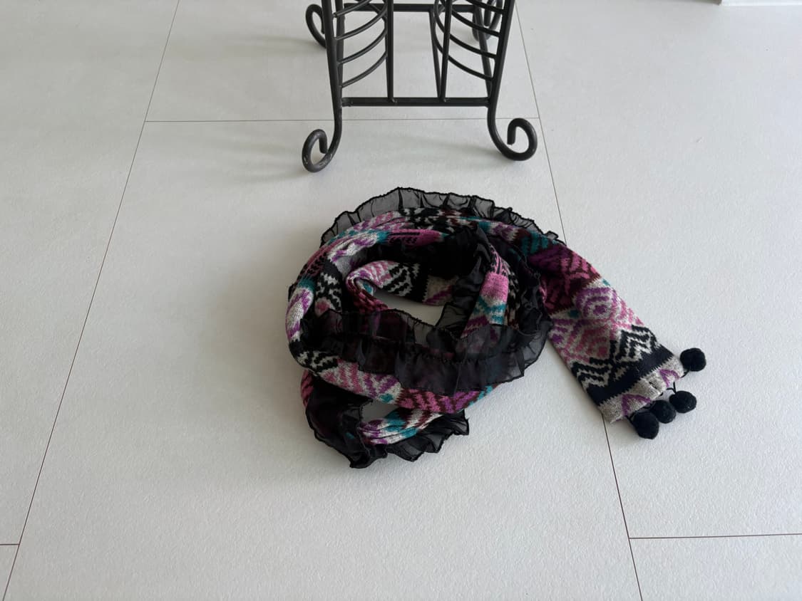 ethnic knit ruffle scarf 상품이미지6