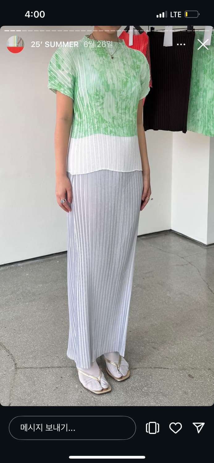 포코포스카 플리츠 롱스커트 airy sheen skirt 상품이미지2