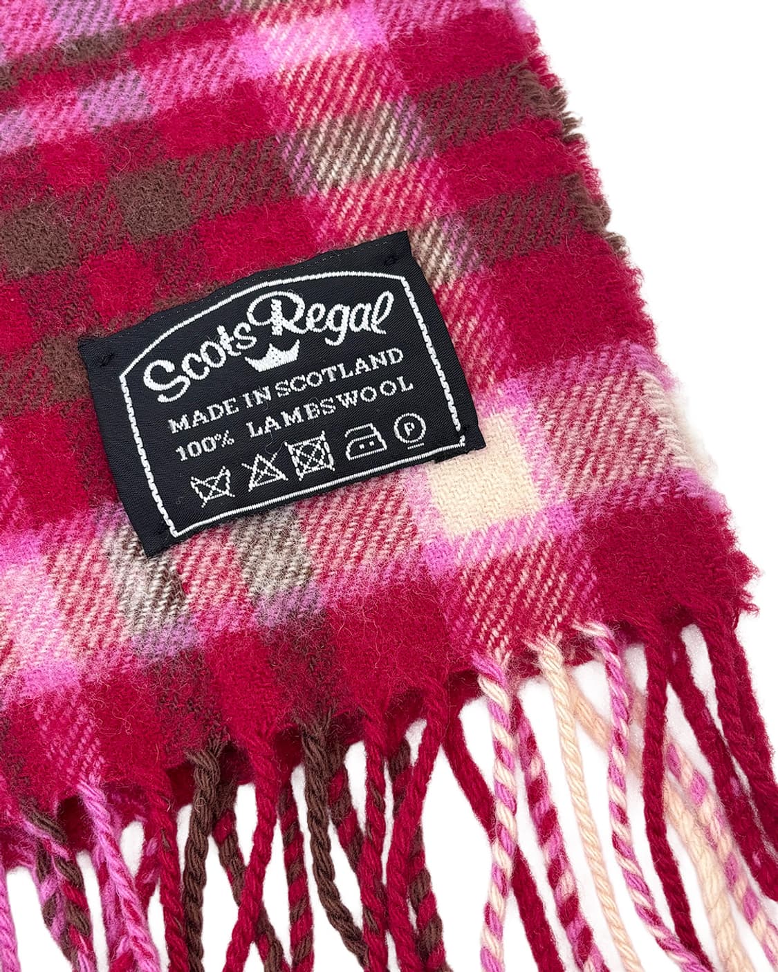 Scots Regal 핑크 타탄 램스 울 머플러 상품이미지4