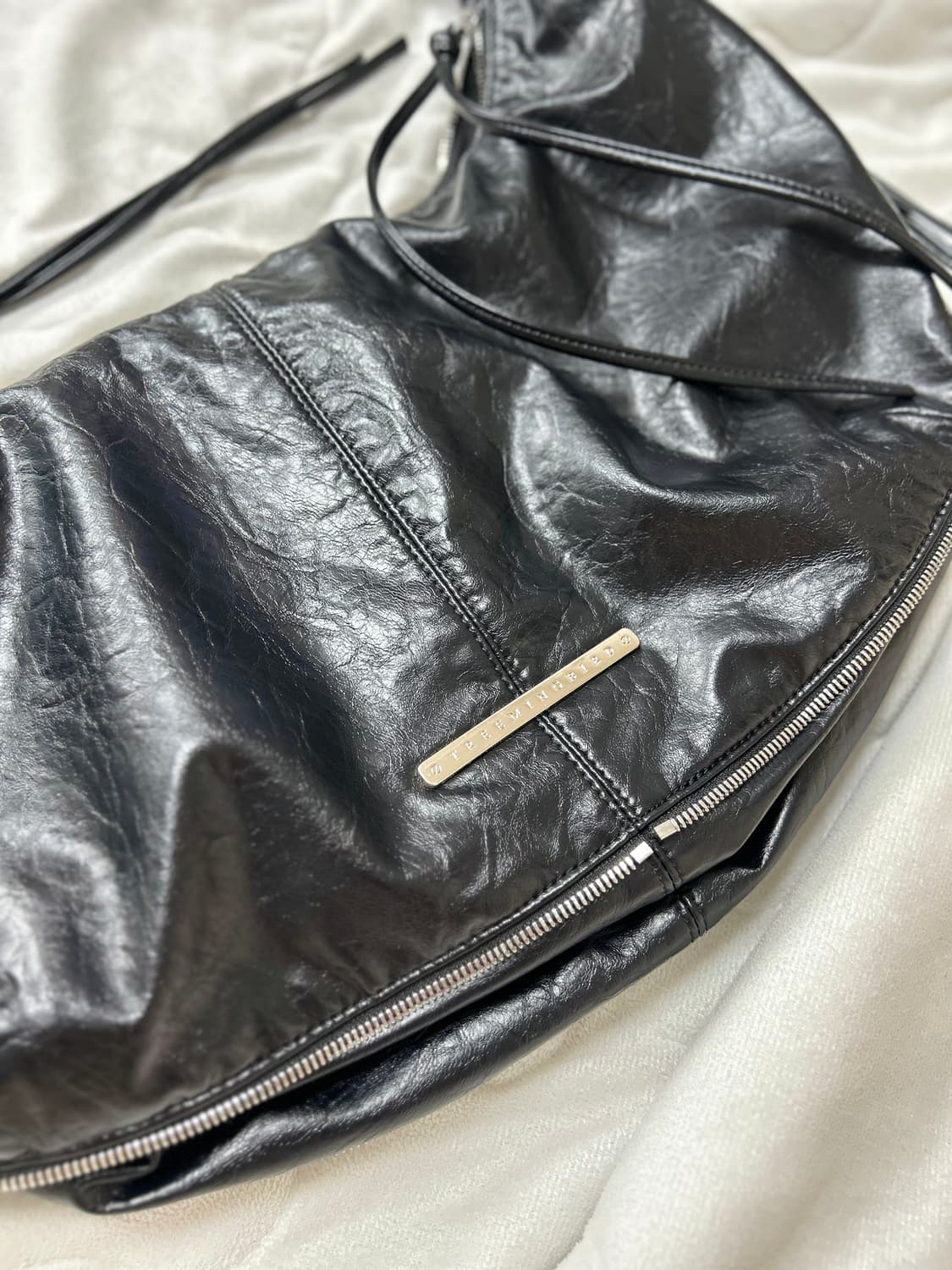 트리밍버드 Zipper Finishing Leather Hobo Bag 상품이미지5