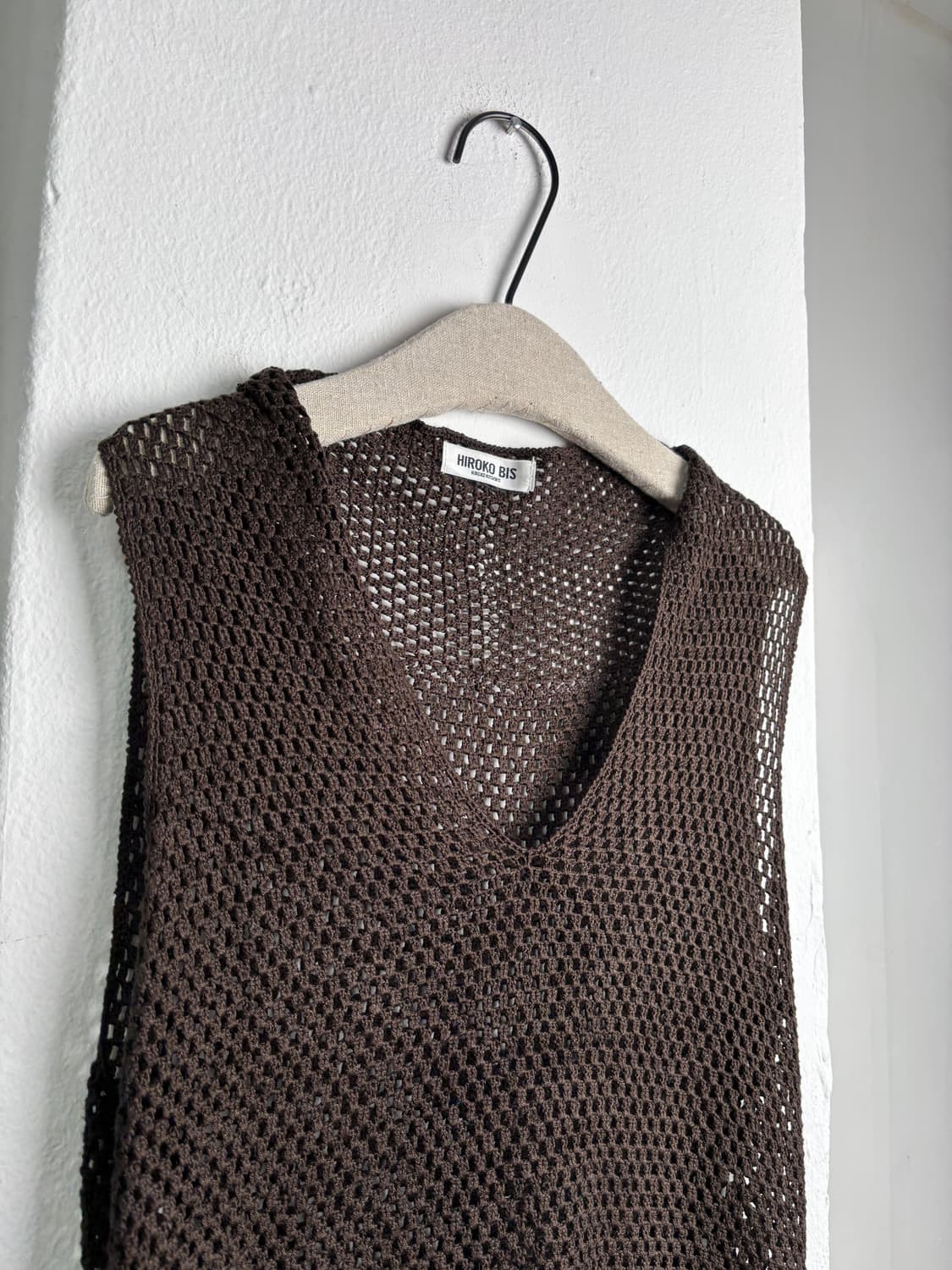 HIROKO BIS Silk 100% Knit Vest 상품이미지4