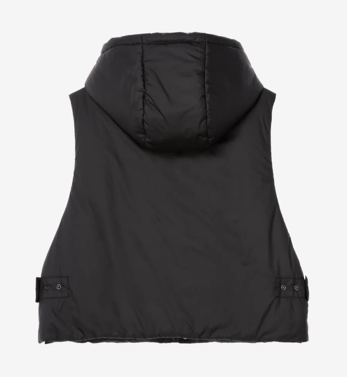 일꼬르소 크롭 후드 패딩 베스트 블랙 상품이미지3