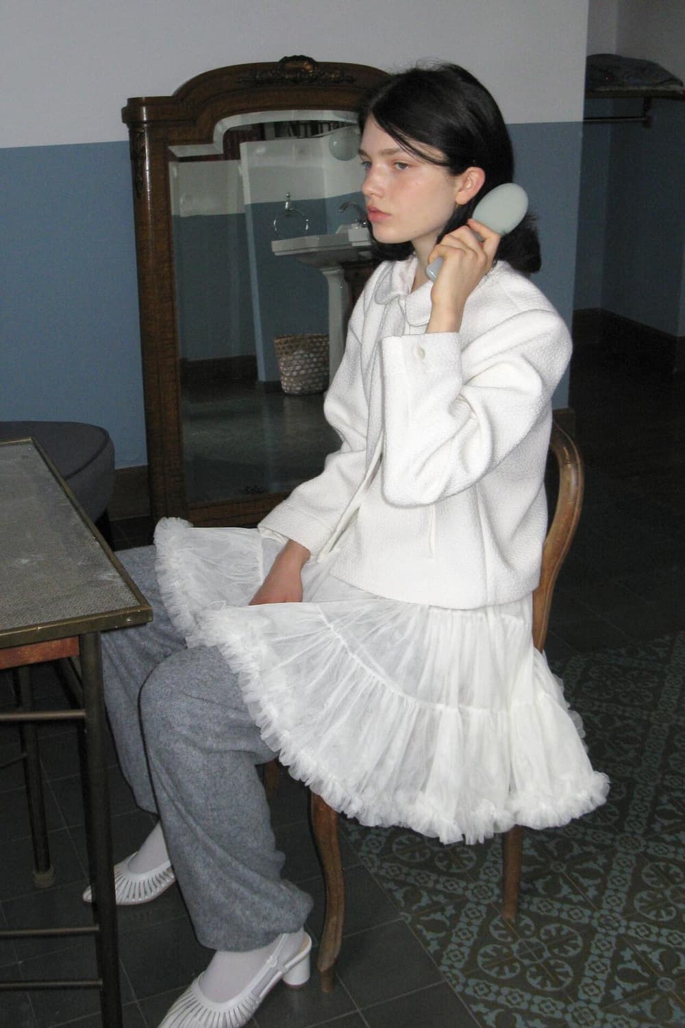 시눈 튜튜 스커트 크림 상품이미지2