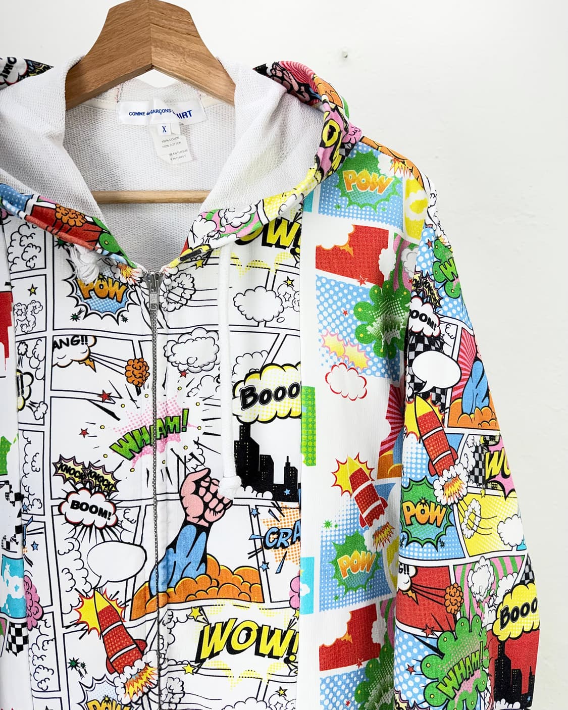 꼼데가르송 셔츠 카툰 프린팅 풀 지퍼 후디 스웨트 자켓 상품이미지3