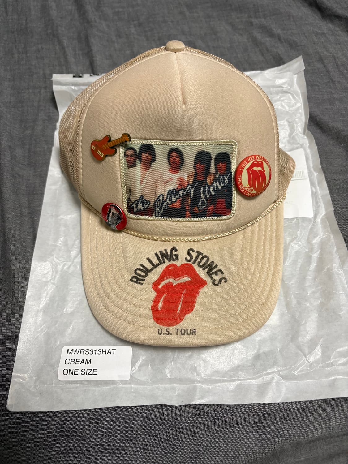 [F] Madeworn 메이드원 롤링스톤즈 트러커 캡 크림 (새 상품) 상품이미지2