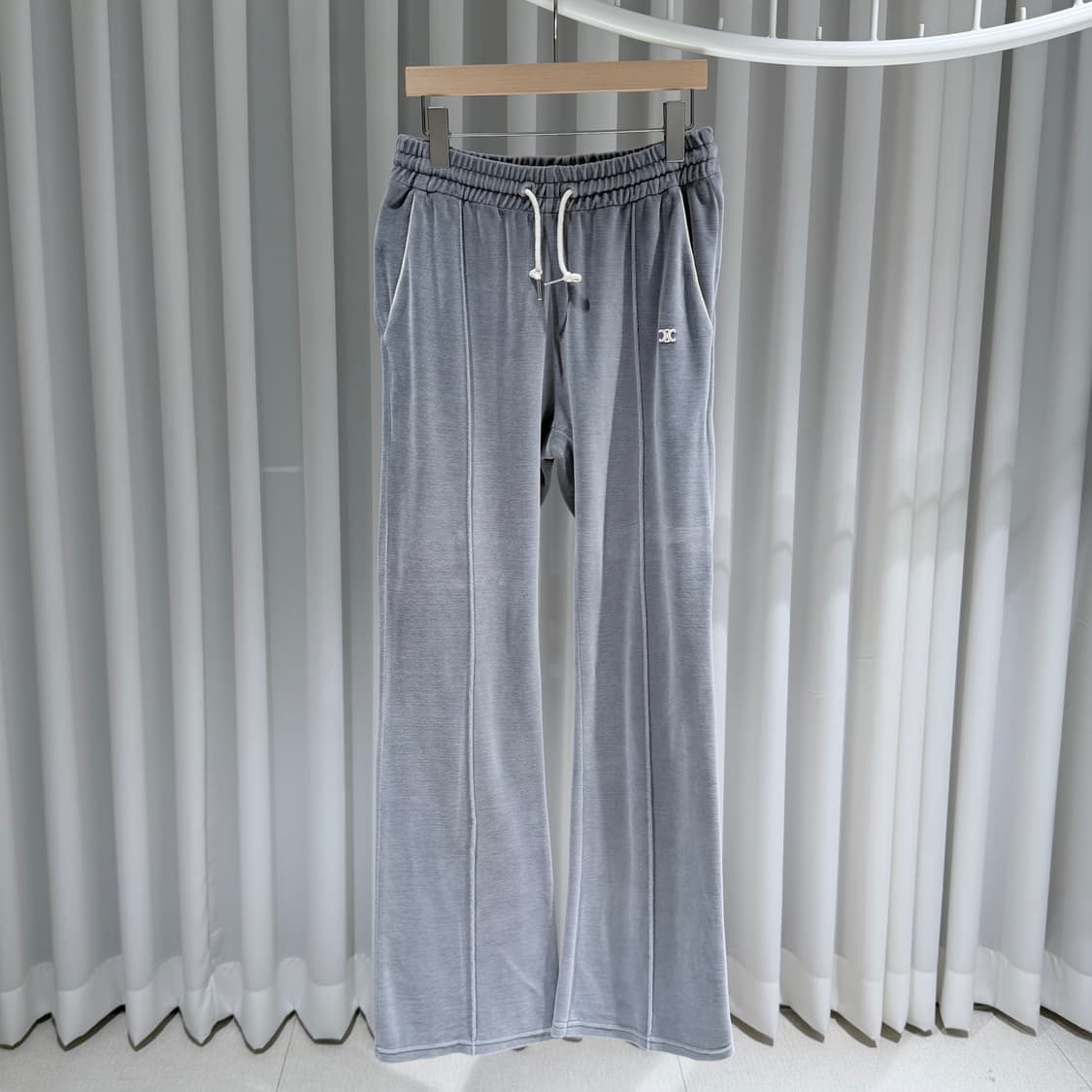 (A+/L,XS) / 셀린느 트리오페 벨벳 트랙수트 트레이닝 셋업 그레이 상품이미지6