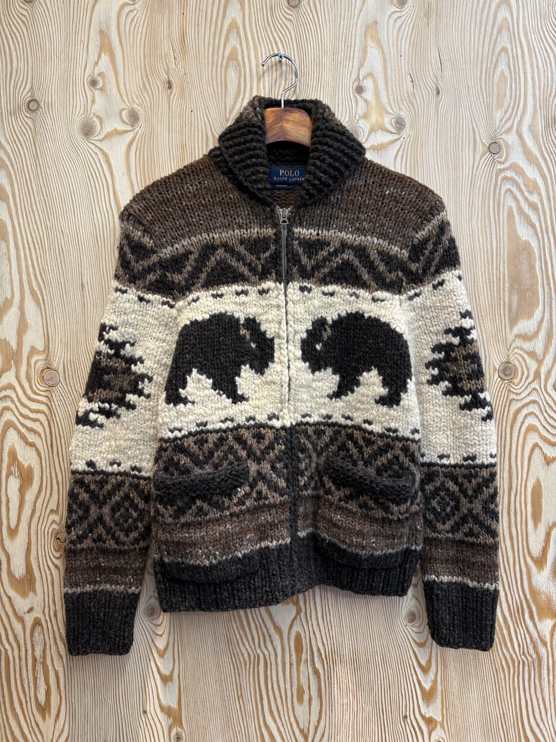 폴로 랄프로렌 베어&성조기 코위찬 집업 상품이미지1