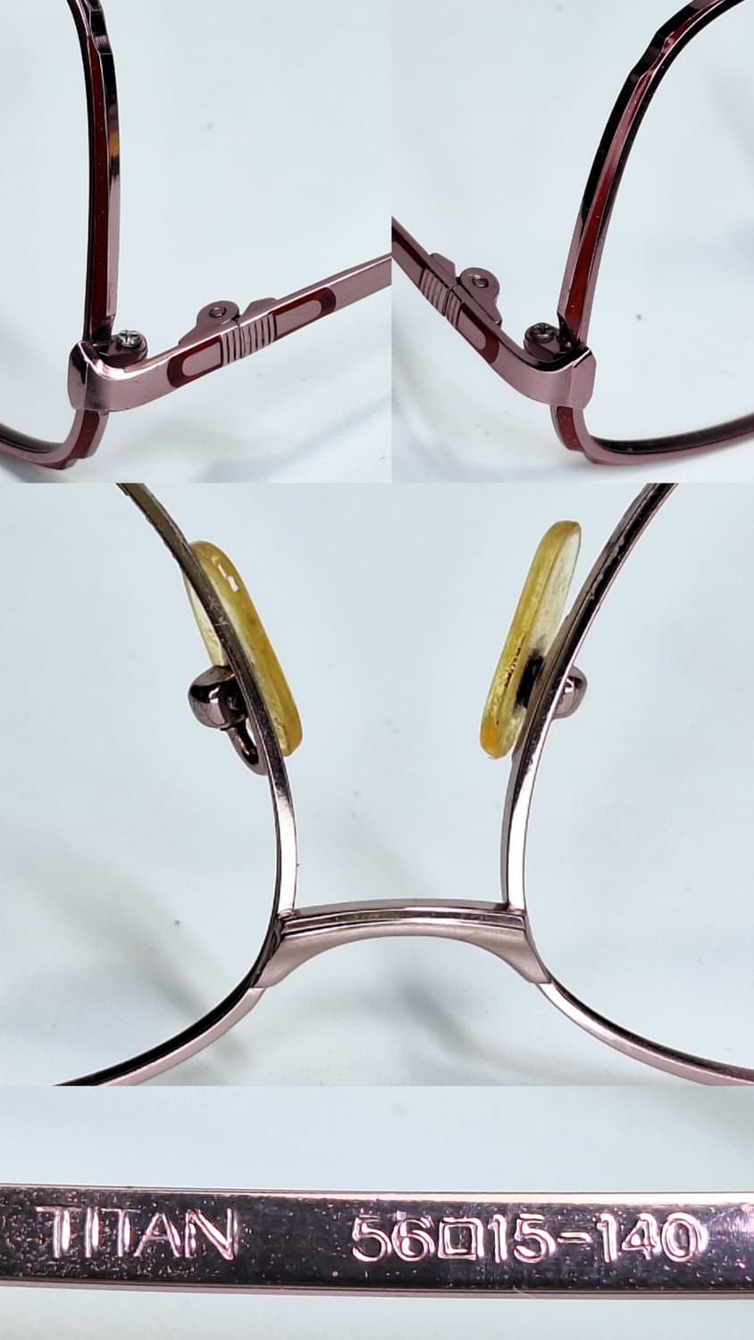 00s 일본 빈티지 CAMIL 여성용 핑크 티타늄 안경테 56mm 레트로 상품이미지2