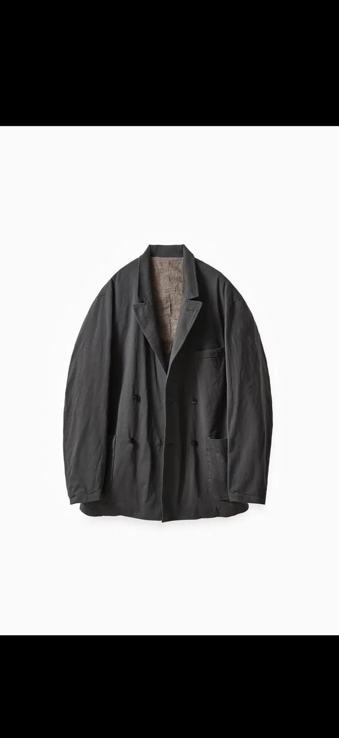 이얼즈어고 저지코튼 더블 워크자켓 차콜 M 상품이미지1