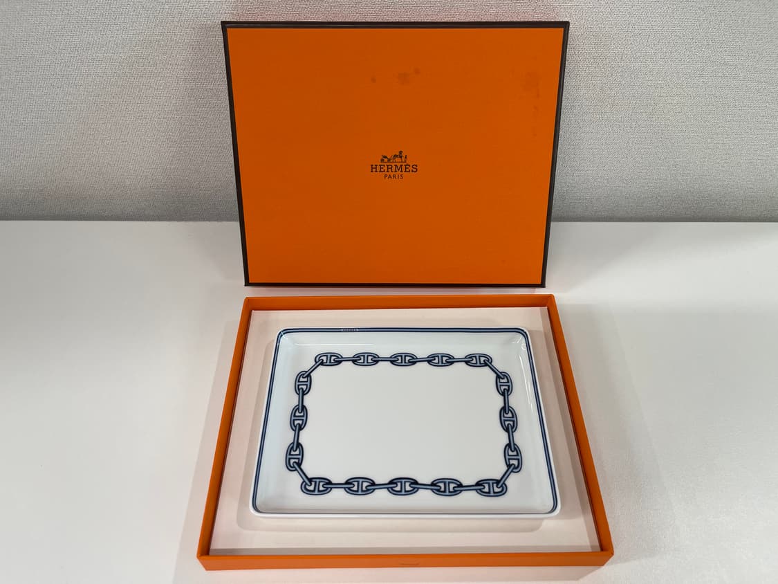 에르메스 샹달 블루 스퀘어 플레이트 1P HERMES 상품이미지6